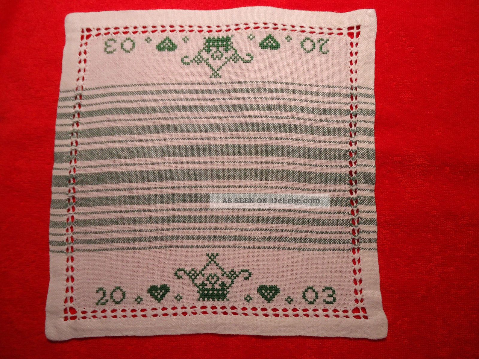 Schwalm, Schwälmer Brotkörbchen, Mit Deckchen Handgestickt, Und