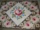 Alte KissenhÜlle Samt Mit Gobelinstickerei Rosen 61/51cm Unbenutzt Textilien & Weißwäsche Bild 1