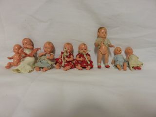 Schildkröt Puppen Für Puppenstube Badepübchen Antikspielzeug Schildkrötpuppen Bild