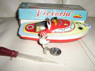 Blechspielzeug Boot Victoria Mit Wasserdampfantrieb Schylling Bild