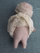 Alte Kleine Puppenstuben - Puppe Im Kleidchen - Googly - Porzellan - 6,  6 Cm Groß Porzellankopfpuppen Bild 2