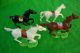 4 X Lisanto Pferde Für Cowboy & Indianer Figuren Ddr Kunststoff Gefertigt nach 1945 Bild 1