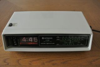 Hitachi Digital Clock - Klappzahlen - Radio - Wecker - Radiowecker - Flip Clock - Vintage Bild
