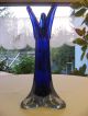 Außergewönliche Blaue Vase Im Murano - Stil Dekorglas Bild 2