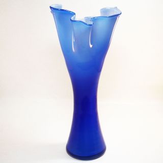 Murano Glas Vase • Höhe 30 Cm • Überfangglas • Fazeletto Bild