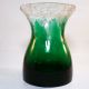 Bohemia Glas Vase • Krakele Glas Grün überfangen • 1,  4 Kg • Höhe 18 Cm Sammlerglas Bild 2
