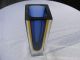 Murano Sommerso Blockvase Vase Blumenvase Blau - Gelb - Klar 21,  5 Cm Glas & Kristall Bild 4
