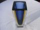 Murano Sommerso Blockvase Vase Blumenvase Blau - Gelb - Klar 21,  5 Cm Glas & Kristall Bild 6