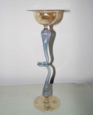 Marchio Bertolazzi Murano Leuchter Schale Vase Design Objekt Aus Glas H.  : 42,  5cm Bild