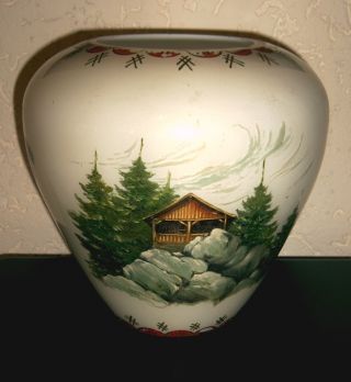 Jugendstil Milchglas Glas Vase Josephinenhütte Um 1900,  Groß,  Selten Bild