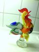 Alte Glas - Skulptur Handarbeit Figur Hahn Gockel Tier Vogel Murano ? Höhe 23 Cm Glas & Kristall Bild 3