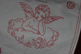 , Weihnach Idee,  Antik Läufer Rot Engel Stickerei, Bild
