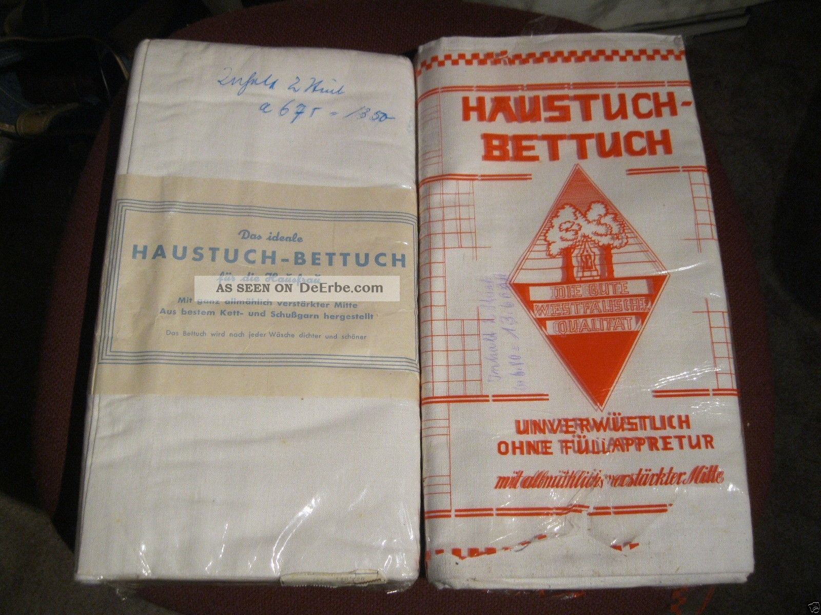 2 X 2 4 Sehr Alte Aussteuer Bettucher Haustuch Bettuch Laken Weiss