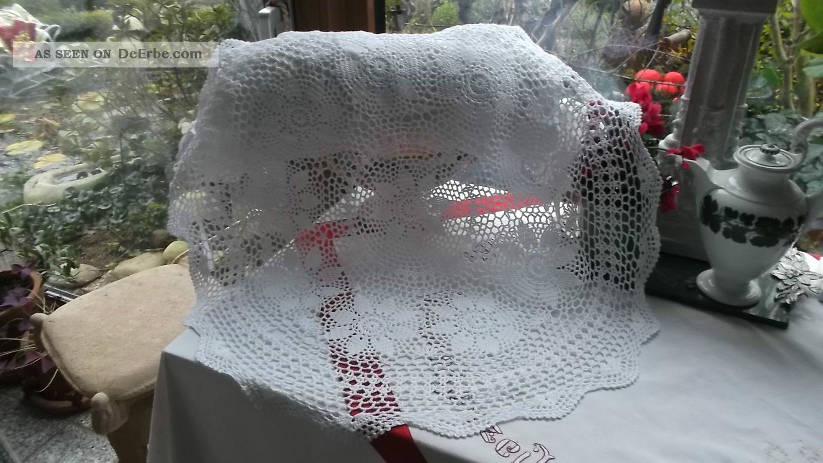 Schöne Alte Decke Aus Häkelspitze,  Handarbeit Tischdecken Bild