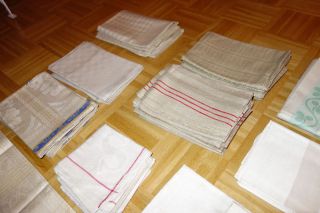 ​paket 36x Servietten Leinentücher Handtücher Tischdecken Leinen Tafeltuch Bild