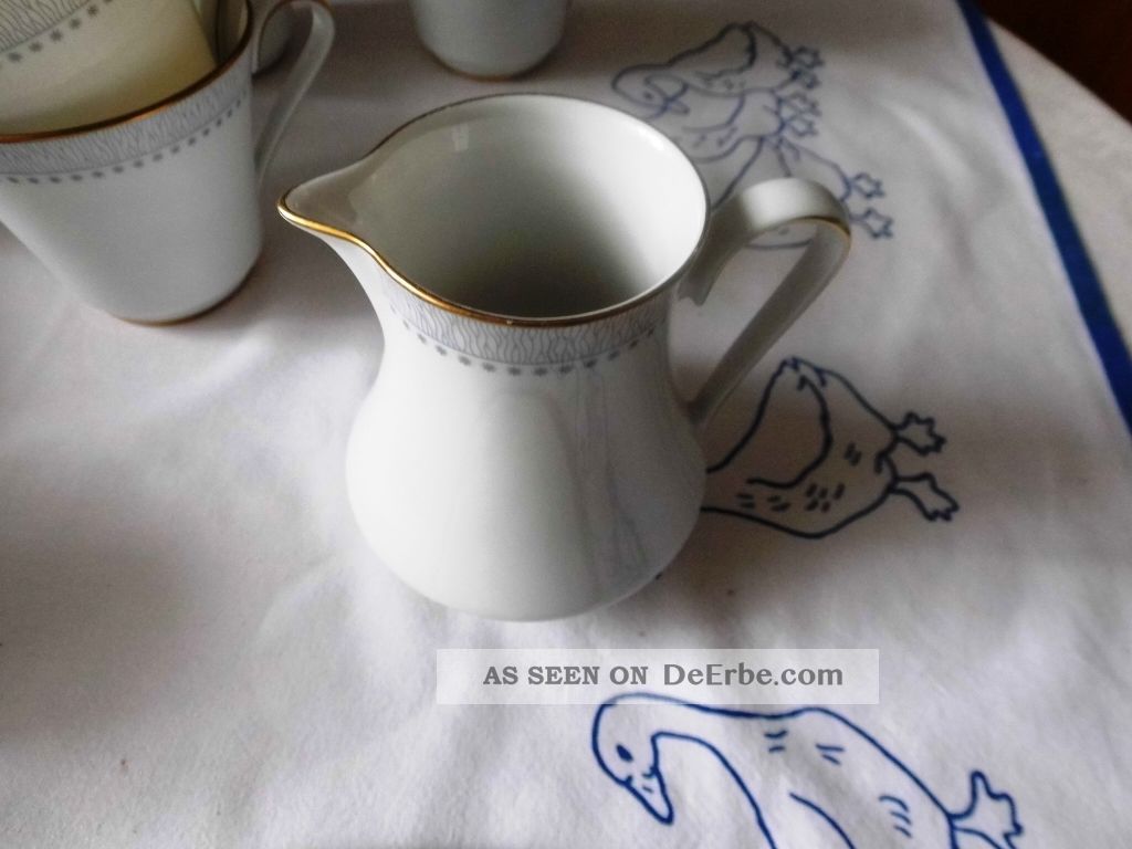 Kaffeeservice " Königlich Pr. Tettau " 43 - Tlg. Mit Grauer Bordüre.