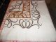 Altetischdecke Gestickt Handarbeit Mit Spitzenrand Halbleinen Shabby Tischdecken Bild 1