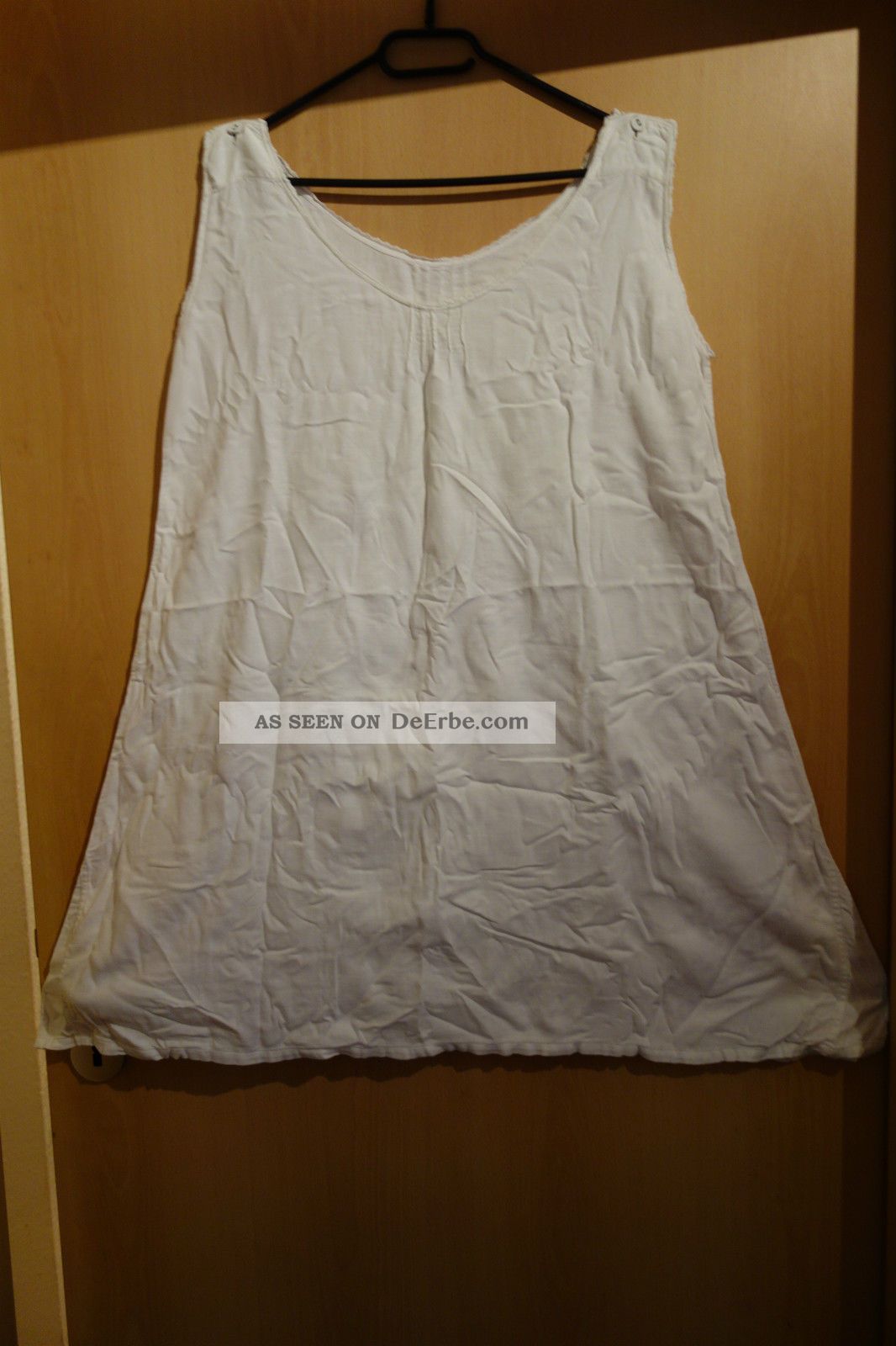 Antikes Nachthemd,  Trägerhemdchen,  Top,  Kostüm,  Baumwolle,  Gr.  46 Damen Textilien & Weißwäsche Bild