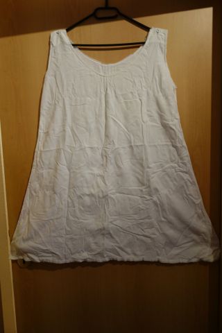 Antikes Nachthemd,  Trägerhemdchen,  Top,  Kostüm,  Baumwolle,  Gr.  46 Damen Bild