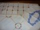 3 Handgestickte Läufer Tischdeckchen Teils Mit Spitze Retro Vintage Tischwäsche Bild 1