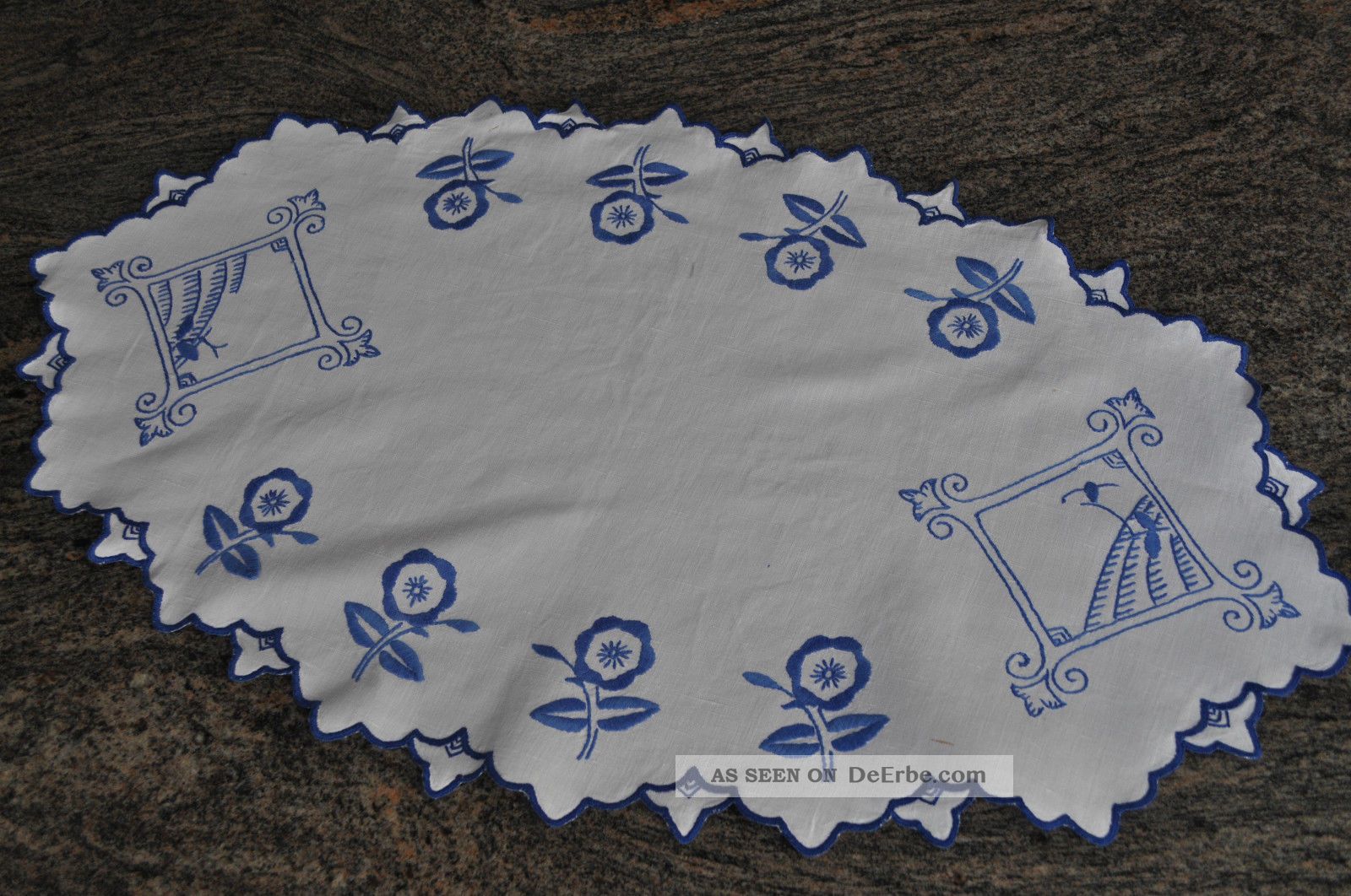 Leinen Mitteldecke Tischläufer Oval Friesenstube Tischdecken Bild