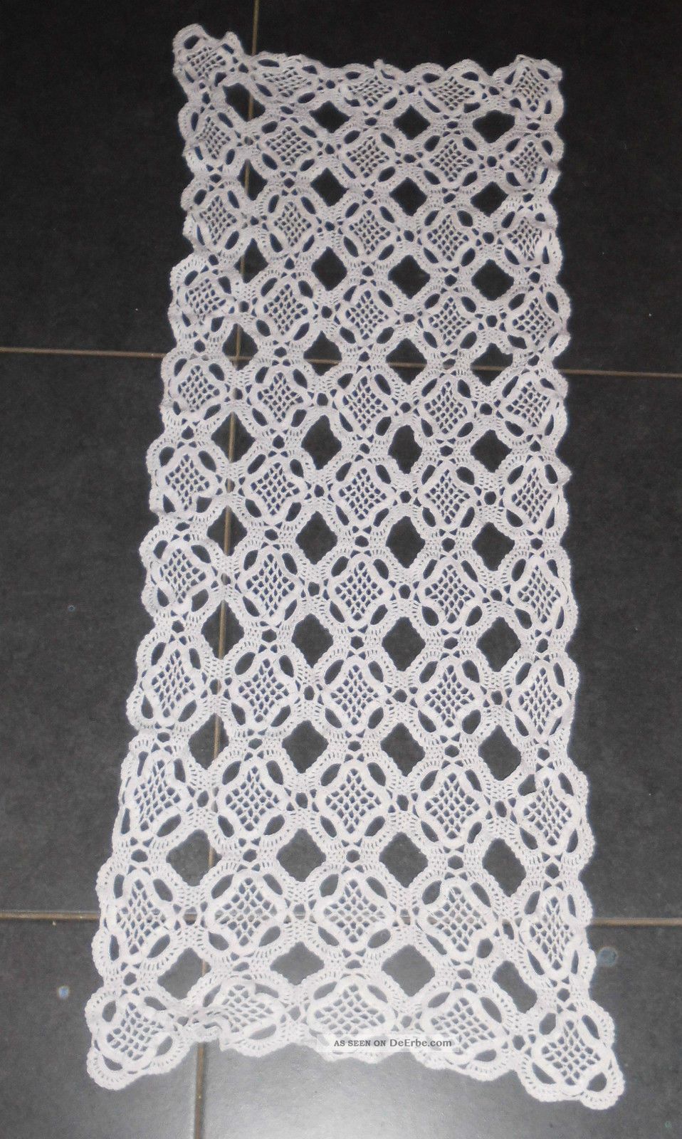 Sehr Schöne Häkeldecke Tischläufer Handarbeit 45 X 100 Cm Tischdecken Bild