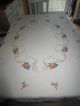 Tischdecke Kissenbezug Und 2 Tisch Läufer Bestickt Handarbeit Leinen Textilien & Weißwäsche Bild 8