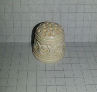 Antiker Fingerhut Knochen? Antique Thimble Ivory Sammler Aus Sammlung Top Muster Bild