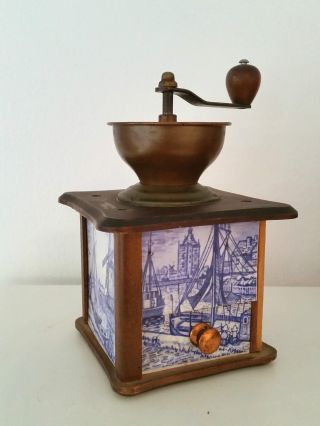 Alte Kaffeemühle Holz Bild Sammlungsauflösung Eg20 Selten Rarität Mokka Mocca Bild