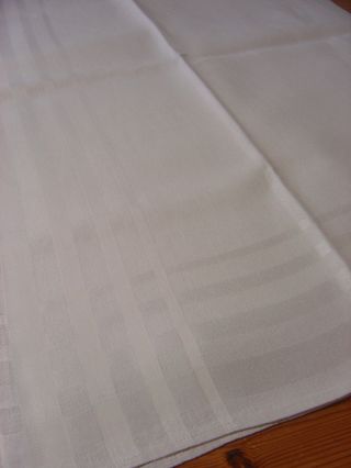 Leinen - Tischdecke - Tafeltuch,  125 X 215 Cm,  Weiß,  Zierstreifen Bild