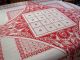 Wunderschöne Zweifarbige Webdecke Mit 6 Serwietten 140 X 150 Cm. Tischdecken Bild 3