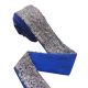 Vintage India Sari Border Hand Beaded Sewing Ribbon Lace Art Deco Trim 1yd Blue Textilien & Weißwäsche Bild 2