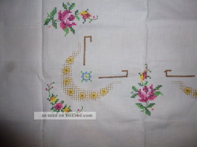 Omas Süße Sonntags Mitteltischdecke Mit Rosen 80x83cm Tischwäsche Bild