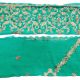 Vintage 1yd Spitze Sari Border Indien Craft Ribbon Hand Perlen Nähen Trim Grün Textilien & Weißwäsche Bild 1