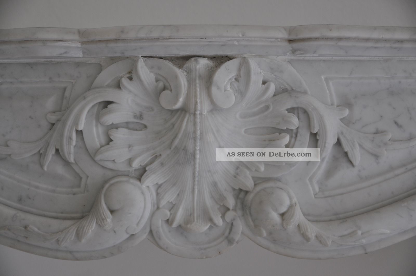 Wundervolle Kaminumrandung Aus Carrara Marmor, Kaminsims