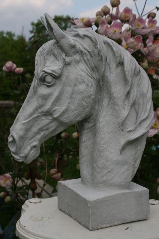 Klasse Pferde - Büste,  Skulptur,  Pferdekopf Steinfigur Weihnachts - Rabatt - Aktion Bild