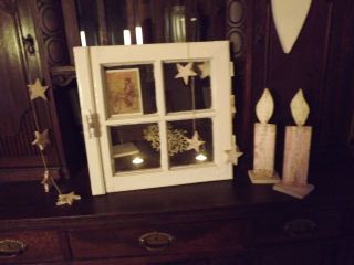 Antikes Fenster Shabby Chic Top Deko Weihnachten Vintage Bild