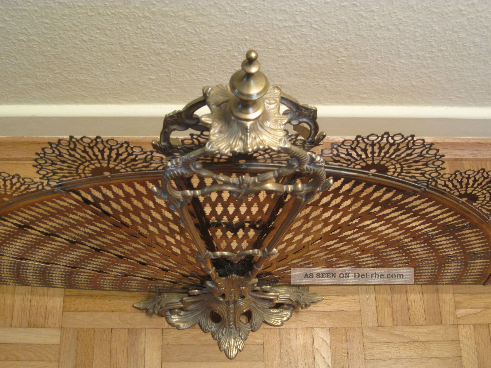 KUIKUI Kaminschutz Aus Schmiedeeisen – Retro-Design Mit Blumenmuster, Feuerschutz Für Zuhause