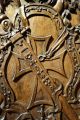 Antike Paneele Mit Geschnitztem Wappen,  Datiert 1746,  Eichenholz,  Zum Wandeinbau Holzarbeiten Bild 3