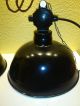 2 Mal Emaillelampe,  Art Deko,  Bauhaus Emaillelampe Werkstattlampe, Gefertigt nach 1945 Bild 1