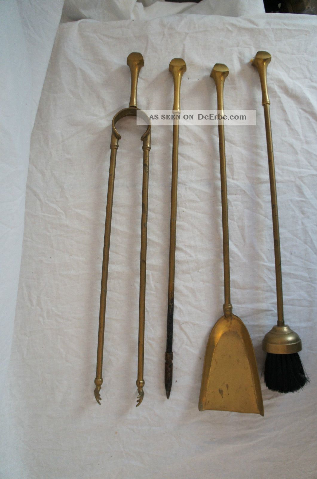 Top Altes Kaminbesteck Ofenbesteck Kamin Messing 5 Teilig Massiv Klasse