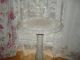 Traumhafte Antik Marmor Alabaster Säule Tisch Beistelltisch Z.  T.  Innenbeleuchtet Original, vor 1960 gefertigt Bild 3