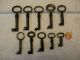 10 Verschiedene,  Alte Bartschlüssel,  Schrankschlüssel,  Schubladenschlüssel Original, vor 1960 gefertigt Bild 1