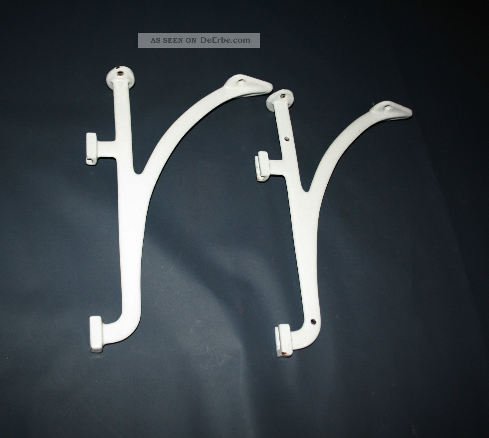 Waschbeckenhalterungen Email Emaille Bad Konsolen Art Deco Nouveau Vintage