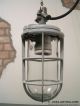 Schlanke Bunkerlampe Vintage Industrial Light Fabriklampe Industrielampe Loft Original, vor 1960 gefertigt Bild 2