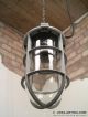 Schlanke Bunkerlampe Vintage Industrial Light Fabriklampe Industrielampe Loft Original, vor 1960 gefertigt Bild 4