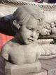 Büste Jungenbüste Skulptur Steinfigur Sandsteinguss Gartenfigur Rarität Nostalgie- & Neuware Bild 2