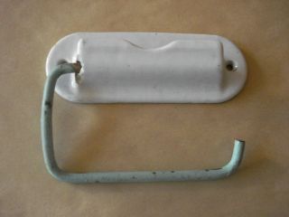 Ein Alten Gebrauchten Wc Rollenhalter Emaille,  Eisen (dachbodenfund) Bild