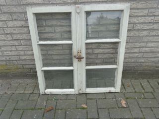 Ein Paar Historisches Sprossenfenster Aus Holz / Vintage/ Shabby Chic/ Unrest 9 Bild