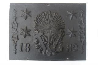 Alte Antike Ofenplatte - Gussplatte - Reliefplatte - Gusseisen - Kaminplatte - Gründerzeit Bild